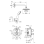 Душова система GROHE Grohtherm 1000 Cosmopolitan хром (34614000) - 2