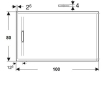 Душовий піддон Geberit Sestra 100x80, білий (550.252.00.2) - 4