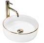 Умивальник Rea Sami GOLD EDGE накладний білий REA-U6211 - 1
