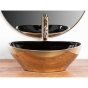 Умивальник Rea Sofia BLACK GOLD накладний чорно золотий глянець REA-U4527 - 2