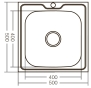 Мойка кухонная ZERIX Z5050-08-180E satin (ZS0582) - 4