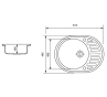 Мойка кухонная ZERIX ZS-6250R-12 Коричневая (ZX4552) - 4
