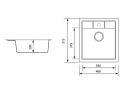 Мийка кухонна ZERIX ZS-4651S-06 Бежева (ZX4565) - 4
