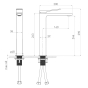 Смеситель для умывальника Volle Solo cepillado níquel (1510.011302) - 7