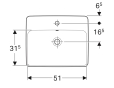 Умивальник накладний Geberit VariForm 55х45 (500.741.01.2) - 2