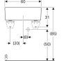 Умивальник на стільницю Geberit Publica 50x60, білий (361360000) - 2