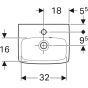 Умивальник підвісний Geberit Selnova Square, 36х28, білий (500.316.01.7) - 3