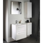 Комплект тумбы с умывальником Geberit Selnova Square slim rim, 60х50, со шкафчиком, два ящика, белый (501.236.00.1) - 2