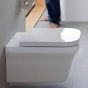 Унітаз підвісний Duravit P3 Comforts Rimless з кришкою, білий (2561090000/0020390000) - 2