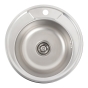Кухонна мийка Platinum 490 Декор з нержавіючої сталі з сифоном (490DECOR_0.6) - 3