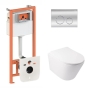 Набір 3в1 Qtap Swan Ultra Quiet унітаз підвісний QT16335179W + Nest комплект інсталяції (QT16335179W45151) - 1