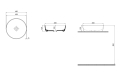 Умивальник на стільницю Quarter Bath Round Line 45, Білий (70RO23045.00.2.3.01) - 2