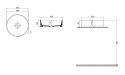 Умивальник на стільницю Quarter Bath Round Line 42, білий (70RO23042.00.2.3.01) - 3