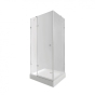 Набір Qtap душова кабіна Capricorn CRM1011SC6 Clear 202x100x100см + піддон Tern 301112 100x100x12 см із сифоном (CAPCRM1011SC6SET) - 1