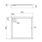 Душовий піддон Qtap Tern 301112 100x100x12 см + сифон (TERN301112) - 4