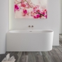 Ванна акрилова Knief Fresh XS Right 155x80, щілинний перелив, білий глянсовий (0100236/010009106S) - 2