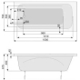 Ванна акрилова Pool Spa Klio 150x70 (PWP6510ZN000000) - 4