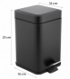 Ведро для мусора YOKA MUTI BLACK (CH.MUTI-BLK) 3л. для ванной комнаты - 2