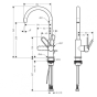 Смеситель для умывальника Axor Uno 240 с ручкой Loop и донным клапаном, хром (38036000) - 3
