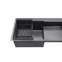 Кухонна мийка з нержавіючої сталі Kroner PVD Schwarze - 7848LHM чорна (CV030023) - 7