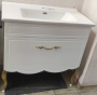 Тумба с умывальником подвесная Veronis Sofya 100 White-Silver VE-TSOFYAW100 Тумба (100х45х83) + зеркало. Цвет: Белый-серебро. - 3