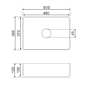 Умивальник Omnires Corona 38,5x50 white (CORONA500BP) - 2