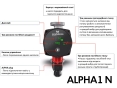 Насос циркуляционный Grundfos Alpha-1 25-80 N L=180 мм 1 x 230 V (99199594) - 2