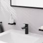 Смеситель для умывальника Hansgrohe Logis 163 мм с донным клапаном push-open, черный матовый 71107670 - 2