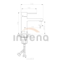 Смеситель для умывальника Invena Glamour золотой BU-02-009 - 2