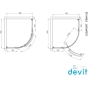 Душова кабіна Devit Comfort FEN1123 90х90 см профіль хром/прозоре скло (280184) - 2