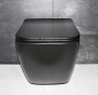 Унитаз подвесной Dusel CUBIS Black Matt DWHT10201030RB с сиденьем Slim Soft-Close (DUS810302) - 5
