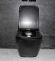 Унитаз подвесной Dusel CUBIS Black Matt DWHT10201030RB с сиденьем Slim Soft-Close (DUS810302) - 6