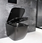 Унитаз подвесной Dusel CUBIS Black Matt DWHT10201030RB с сиденьем Slim Soft-Close (DUS810302) - 7