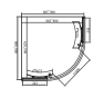 Душова кабіна Dusel EF-182B Black Matt 90x90x190 (DUS518291) - 8