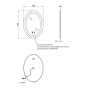 Зеркало с LED-подсветкой и антизапотеванием Kroner KRP Spiegel VO1 - 5070 (CV030040) - 5