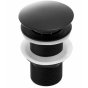 Донный клапан для умывальника Yoka KLIK-KLAK BLACK (BK.POP-14-BP-BLK) без перелива черный - 1