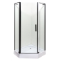 Душевая кабина Ethna Black P91 B 90x90x195 мелкий поддон - 1