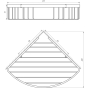 Полка TOPAZ 4114 угловая 8694900304189243 - 4