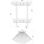 Полка двойная угловая TOPAZ TKB-4115-2-BL 9694900304195937 - 3