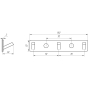 Планка с крючками TOPAZ TKB 9385-3-BL черная 9694900304195847 - 4