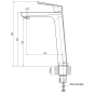 Змішувач для умивальника TOPAZ LEXI TL 21203-H57 9694900304195592 - 000020992 - 4