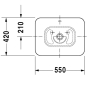 Умивальник Duravit Bacino 550х420 мм 0334520000 - 3