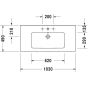 Умивальник Duravit Me by Starck 1030*490мм 2336100000 - 2