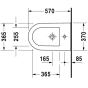 Биде напольное Duravit Darling 370x570 мм 2250100000 - 2