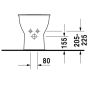 Биде напольное Duravit Darling 370x570 мм 2250100000 - 4