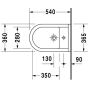 Биде подвесное Duravit Starсk3 360x540мм 2230150000 - 2