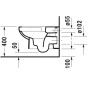 Унитаз подвесной с крышкой Duravit DuraStyle Basic 365х540 мм  45620900A1 - 3