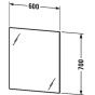 Дзеркало з підсвіткою Duravit Better 600х700 мм LM781500000 - 2
