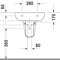 Полупьедестал Duravit D-Code 08571800002 - 2