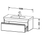 Тумба без умывальника Duravit Ketho 100 см KT666801818 - 2